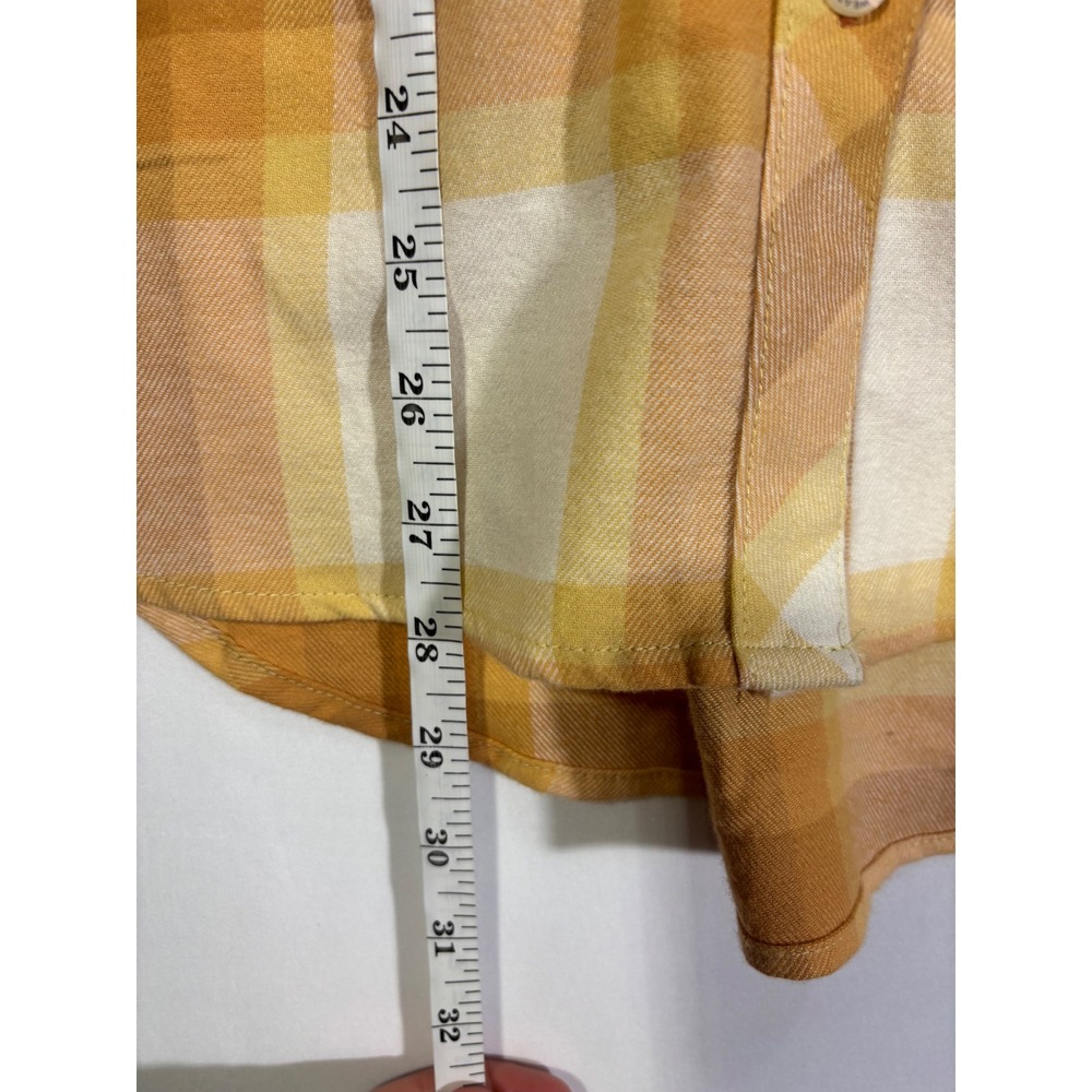 Western Plaid Flannel Weatherproof Vintage Button Up Shirt Womens Large Orange - Picture 6 of 7